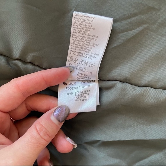 Diesel Blue Gray Removable Fur Trim Cargo Pocket Parka Winter Coat Size Medium - Picture 12 of 12